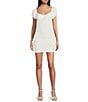 Color:White - Image 1 - Pearl Short Sleeve Bodycon Mini Dress