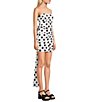 Allison & Kelly Polka Dot Strapless Bow Back Dress - Image 3