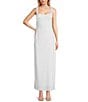 Allison & Kelly Satin 3D Floral Spaghetti Strap Scoop Neck Dress, Color:White - Image 1