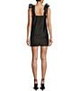 Allison & Kelly Satin Bow Straps Square Neck Dress, Color:Black - Image 2