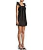 Allison & Kelly Satin Bow Straps Square Neck Dress, Color:Black - Image 3