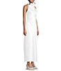 Allison & Kelly Satin Drape Halter Neck Maxi Dress - Image 3