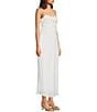 Allison & Kelly Satin Scoop Neck Spaghetti Strap Rosette Back Cut Out Slip Dress, Color:White - Image 3