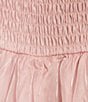 Color:Blush - Image 3 - Short Sleeve Rosette Smocked Back Empire Waist Dress