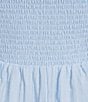 Allison & Kelly Short Sleeve Smocked Empire Tiered Mini Dress, Color:Baby Blue - Image 3