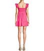 Color:Hot Pink - Image 2 - Short Sleeve Smocked Empire Tiered Mini Dress