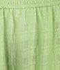 Color:Lime - Image 3 - Short Sleeves Square Neck Smocked Chiffon Dress