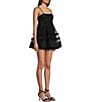 Color:Black - Image 3 - Sleeveless Ruffle Tulle Dress