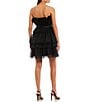 Color:Black - Image 2 - Square Neck Sleeveless Tiered Fit-And-Flare Dress