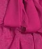Color:Fuchsia - Image 4 - Strapless Glitter Tie Waist Tiered Cupcake Dress