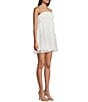 Color:White - Image 3 - Strapless Rosette Babydoll Dress