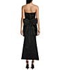 Allison & Kelly Strapless Sequin Back Bow Dress, Color:Black - Image 2