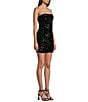 Allison & Kelly Strapless Sequin Back Bow Dress, Color:Black - Image 6