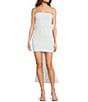 Allison & Kelly Strapless Sequin Back Bow Dress, Color:White - Image 1