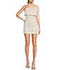Color:White - Image 1 - Strapless Sequin Embellished Sheath Dress