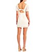 Color:Ivory/Clear - Image 2 - Sweetheart Puff Sleeve Lurex Clip Dot Dress