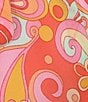 Color:Lilac/Coral - Image 3 - V-Neck Sleeveless Allover Printed Pebble Chiffon Romper