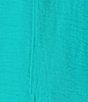 Allison Daley 3/4 Flounce Sleeve Button Front Point Collar Top - Image 2