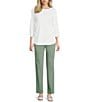 Allison Daley 3/4 Sleeve Boat Neck Knit Top - Image 4