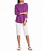 Allison Daley 3/4 Sleeve Boat Neck Knit Top - Image 3