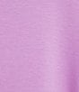 Allison Daley 3/4 Sleeve Crew Neck Drawstring Hem Scuba Knit Top, Color:Violet - Image 4