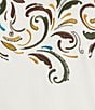 Allison Daley 3/4 Sleeve Crew Neck Embordered Top - Image 4