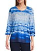 Allison Daley 3/4 Sleeve Crew Neck Knit Top,All Products : American Fashion Style Bags On Sale