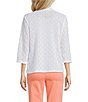 Allison Daley 3/4 Sleeve Open Front Pointelle Cardigan - Image 2