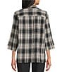 Allison Daley 3/4 Sleeve Point Collar Button Front Blouse - Image 2