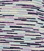 Color:Purple Multi - Image 4 - 3/4 Sleeve Split Cowl Neck Knit Top