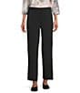 Allison Daley Black Pull-On Straight Leg Soft Pants, Color:Black - Image 1