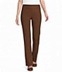 Allison Daley Brown Tiramisu Stretch Pull On Straight Leg Pants - Image 1