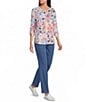 Allison Daley Chambray Straight Leg Stretch Denim Elastic Waist Pull-On Jeans - Image 3