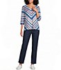 Allison Daley Straight Leg Stretch Denim Elastic Waist Pull-On Pants - Image 3