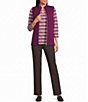 Allison Daley Chevron Quilted Sleeveless Two-Way Zip Front Vest - Image 3