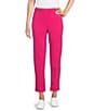 Allison Daley City Stretch Pull-On Straight Leg Ankle Pants, Color:Raspberry - Image 1