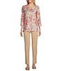 Allison Daley City Stretch Straight Leg Pull-On Pants, Color:True Tan - Image 3