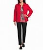 Allison Daley Diamond Stitch Woven Quilt Long Sleeve Button Front Jacket - Image 3