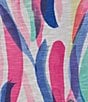 Allison Daley Embellished Fun Stripe Print Short Sleeve Keyhole Neck Knit Top, Color:Raspberry Fun Stripe - Image 4