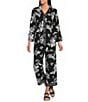 Allison Daley Floral Print 3/4 Flounce Sleeve Button Front Point Collar Top - Image 3