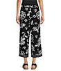 Allison Daley Floral Print Pull-On Crinkle Soft Crop Pants - Image 2