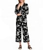 Allison Daley Floral Print Pull-On Crinkle Soft Crop Pants - Image 3