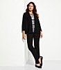 Allison Daley Floral Stripe 3/4 Sleeve Keyhole Neck Knit Top, Color:Floral Stripe - Image 5