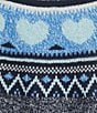 Allison Daley Heart Pattern Long Sleeve Crew Neck Rib Trim Sweater - Image 4