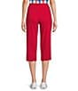 Color:Lipstick Red - Image 2 - Inset Hem Detail Pull-On Straight Capris