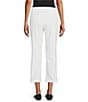 Allison Daley Lattice Hem Pull-On Straight Leg Cropped Pants, Color:White - Image 2