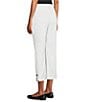 Allison Daley Lattice Hem Pull-On Straight Leg Cropped Pants, Color:White - Image 4