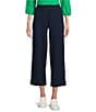 Allison Daley Light Weight Ponte Wide Leg Pull-On Crop Pants, Color:True Navy - Image 1