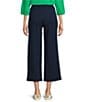 Allison Daley Light Weight Ponte Wide Leg Pull-On Crop Pants, Color:True Navy - Image 2