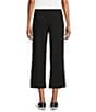 Allison Daley Light Weight Ponte Wide Leg Pull-On Crop Pants, Color:Black - Image 2